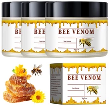3 PCS Bee Venom Comprehensive Cream,Bee Venom Skin Treatment Cream,Firms and Rej