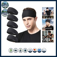 Headbands for Men,5 Pack Mens Moisture Wicking Workout Sweatband