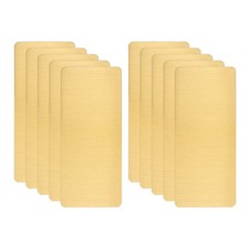 10pcs Metal Business Card 2x0.9x0.02 Inch Engraving Card Adhesive Gold