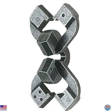 Hanayama Chain Cast Metal Puzzle – Challenging Brain Teaser for Enthusiasts!