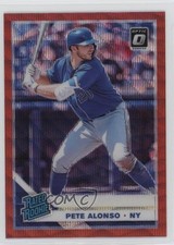 2019 Panini Donruss Optic Rated Rookies Red Wave Prizm Pete Alonso #82 7xr