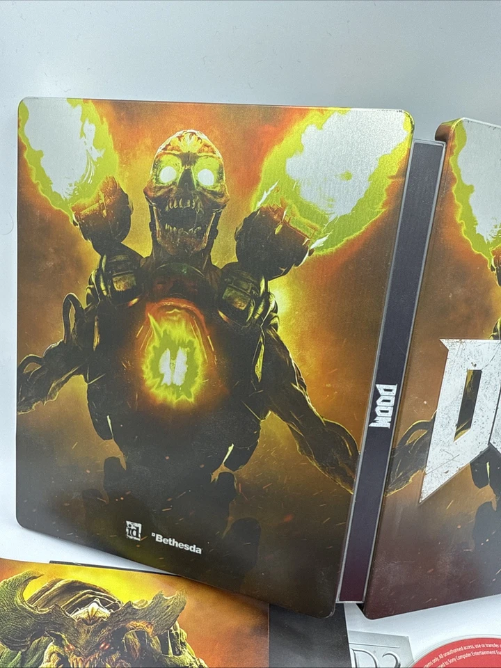 Sony Playstation 4 DOOM Game Steelbook Edition  FREE TRACKED PADDED POST RARE - Image 3 of 4