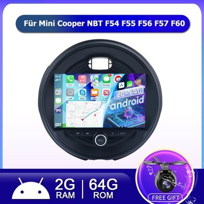 Autoradio CarPlay Für Mini Cooper NBT F54 F55 F56 F57 F60 Android 15 GPS DAB+AHD