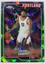 2024-25 Topps Chrome Sapphire Edition - Shaedon Sharpe #25 Green /99