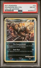 2011 POKEMON CALL OF LEGENDS #10 HOUNDOOM REV FOIL REVERSE HOLO PSA 8