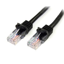 StarTech.com 2 m Black Cat5e Snagless RJ45 UTP Patch Cable - 2m Patch Cord - Eth