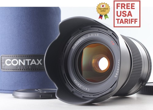 [Unused w/Hood+Case] Contax Carl Zeiss Distagon T* 45mm f2.8 Lens 645 From JAPAN