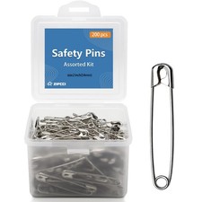 2 inch Safety Pins, 200Pcs Large Safety Pins Heavy Duty, Steel Wire