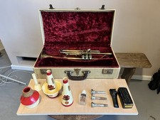 Vintage Rudy Mück Trumpet + 13C Cushion Rim Mouthpiece + Selmer Styratone Mutes