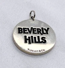Tiffany & Co Beverly Hills Round Sterling Silver 925 Charm or Pendant