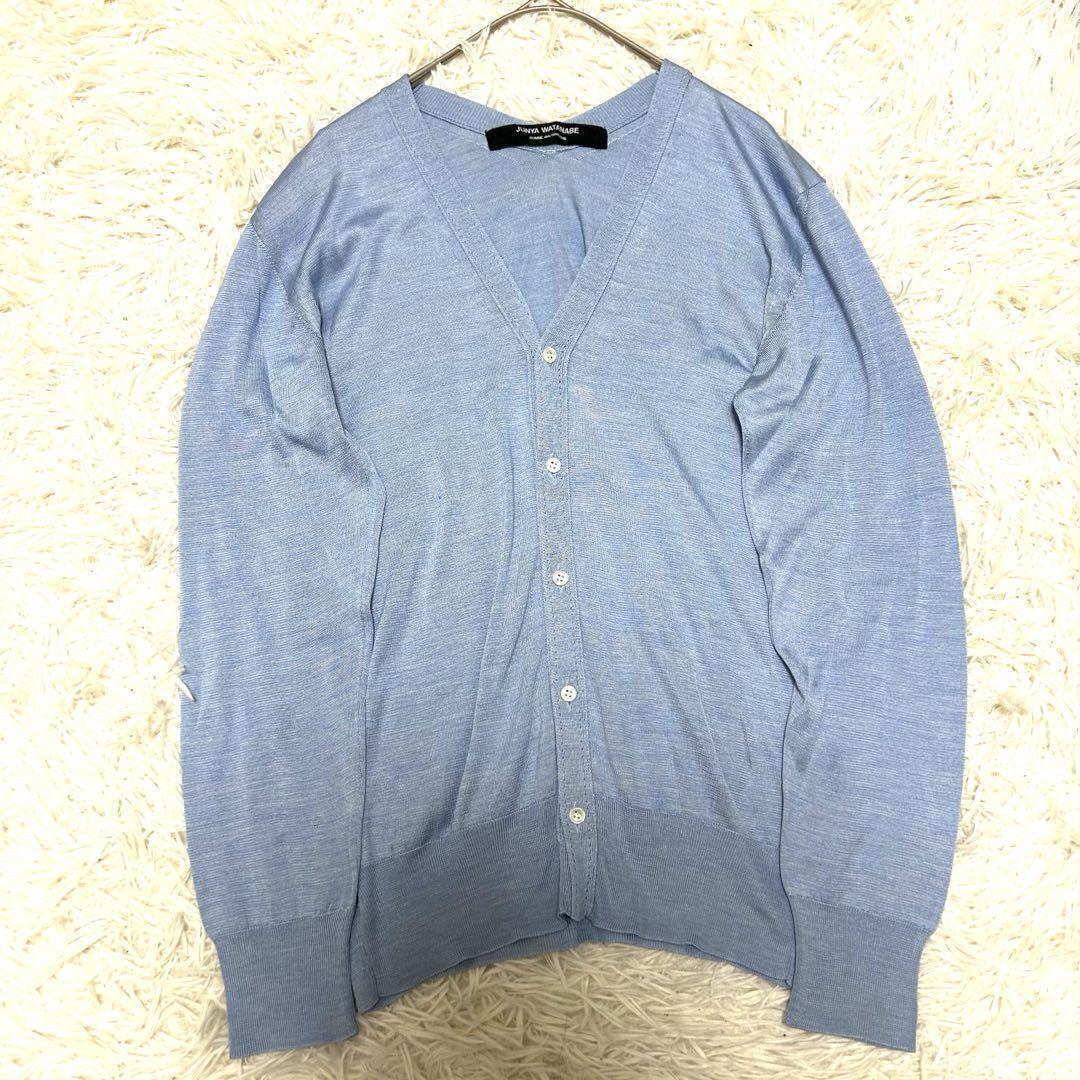 Junya Watanabe Comme Des Garcons Cardigan Silk 100 Light Blue V 
