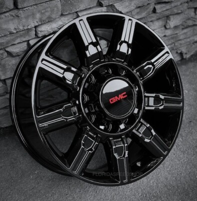 GLOSS BLACK SIERRA AT4  HD 2500/3500 20X8.5'' WHEELS 8 LUG  FITS: 2019 GMC SIERRA
