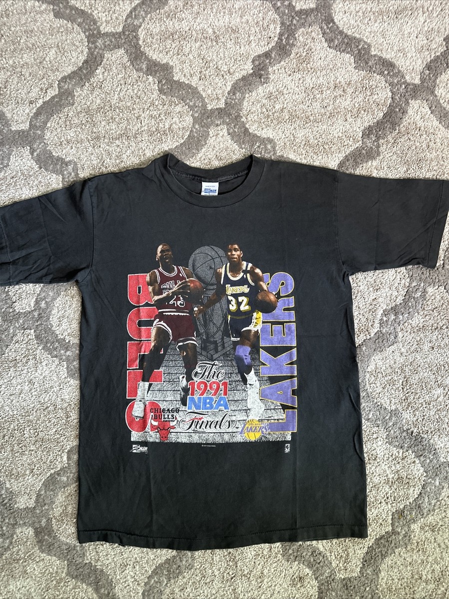 Vtg Jordan Magic Johnson 1991 NBA Finals Bulls Lakers Shirt Vtg Jordan Magic Johnson 1991 NBA Finals Bulls Lakers Shirt