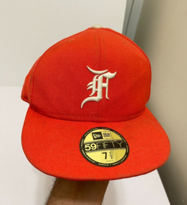 New ERA Fear of God Essentials 59FIFTY Hat Fitted Orange 7 1/2