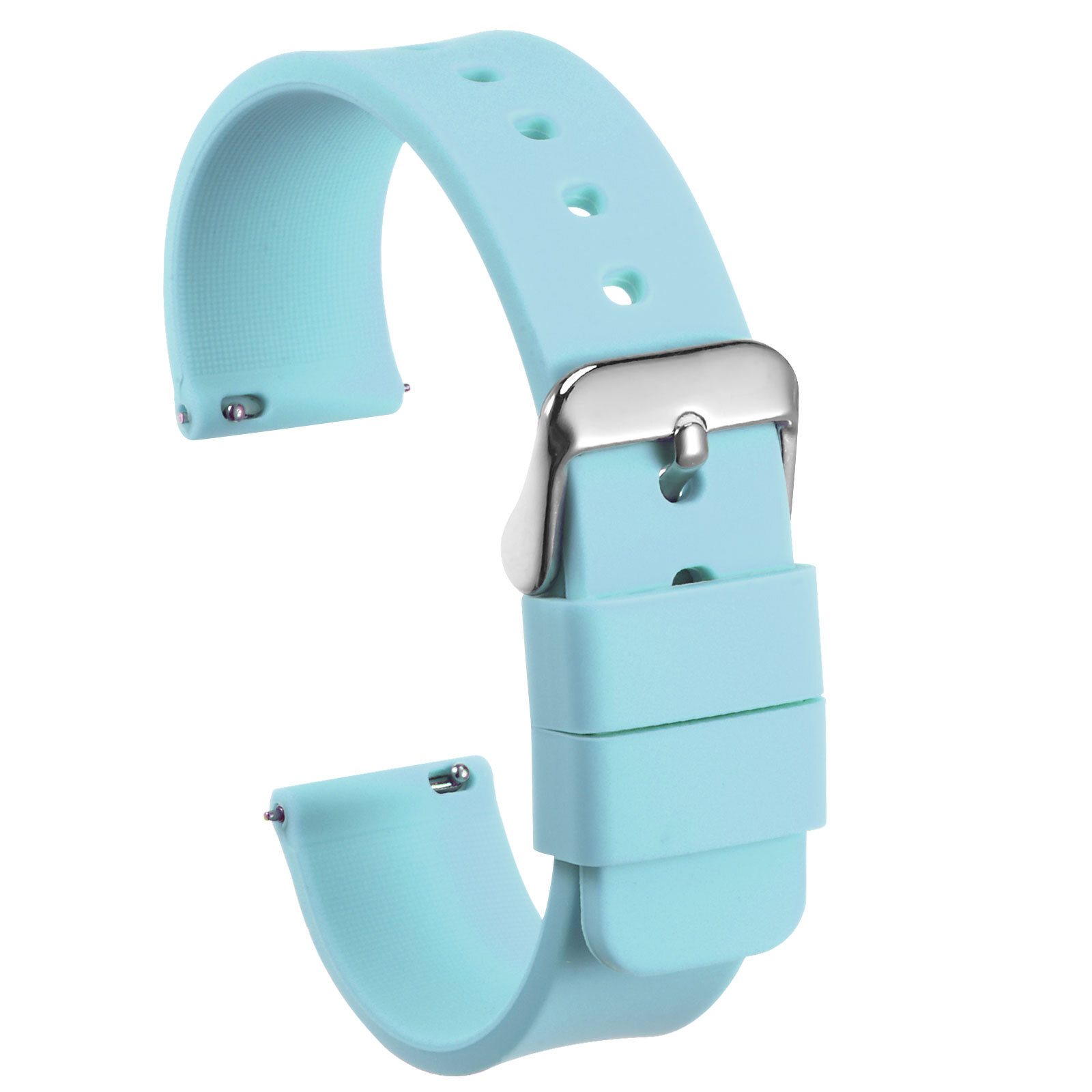 Silicone Watch Band 14mm Quick Release Soft Rubber Watch Strap, Blue