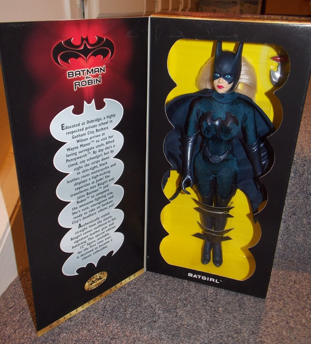 Vintage 1997 Kenner Batman & Robin Batgirl 12 inch Movie