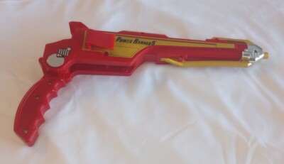 Power Rangers Red Gun Vintage 1990s Mighty Morphin Power Rangers Red Gun BLASTER w/ Belt Clip ...