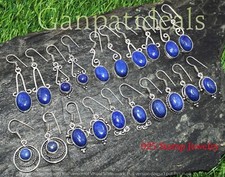 Lapis Lazuli Gemstone Earring 925 Silver Plated Handmade Mix Shape Jewelry Lots