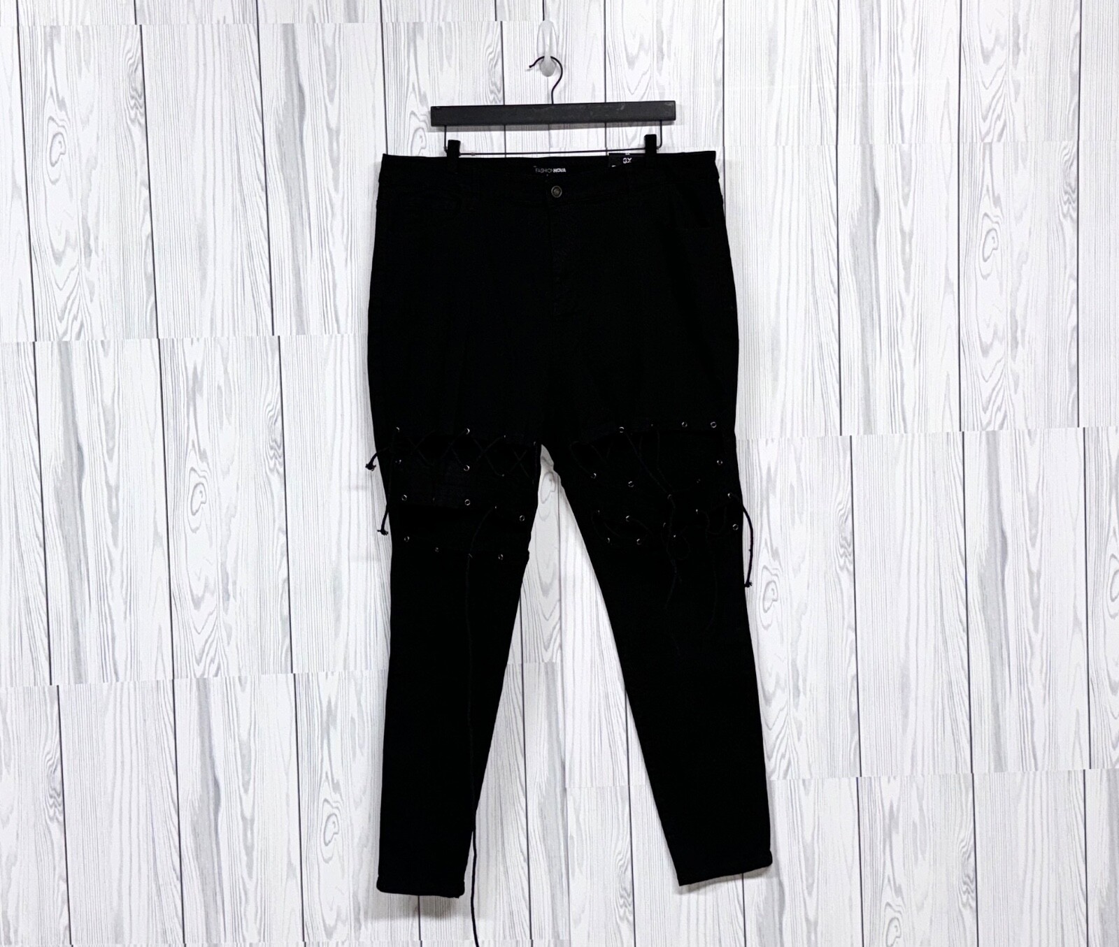 Fashion Nova jeans womens size 3x high rise skinny black stretch new with tags