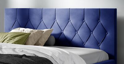 Polsterbett Schlafzimmerbett LORENA 140x200cm Komplettset in Stoff Alova Blau