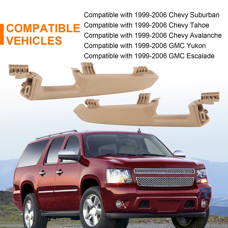 Front Left+Right Door Armrest Handle For Chevy Suburban/Tahoe GMC Yukon 99-06 Foto 2 de 4