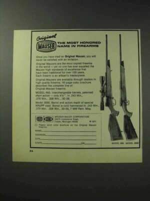 1971 Mauser Model 660 and 3000 Rifle Ad