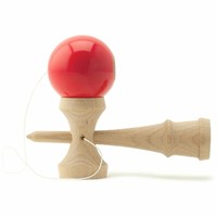 Kendama Geschicklichkeitsspiel M. Roter Kugel Holzspielzeug Holz-Kugelfangspiel