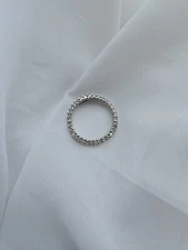 Sterling Silver & Diamond Eternity Circle Slide Pendant By CW