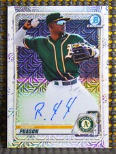 ROBERT PUASON  -  2020 BOWMAN CHROME MEGA BOX PROSPECT AUTOGRAPH REFRACTOR  