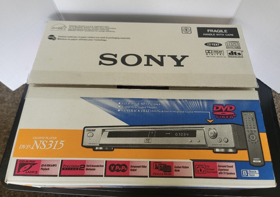 Sony CD DVD Player S-Video DVP-NS315 Dolby Digital Audio Brand NEW OPEN ...