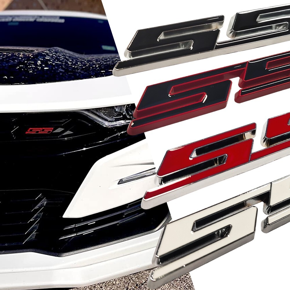 3D Chrome Metal Sierra Camaro SS Front Grille Emblem Badge Nameplate  
