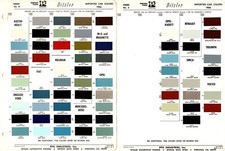 1966 Imported Car Paint Chips Austin Healy Fiat Opel Renault Volvo Fl Ppg