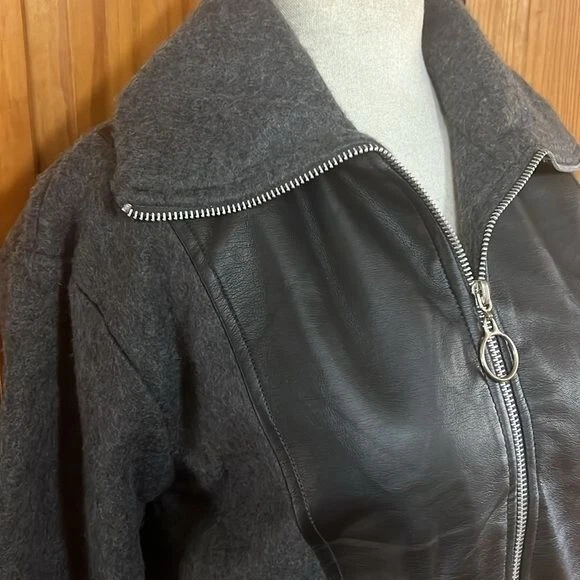 Energie Faux Leather Panel Jacket - Image 2 of 4