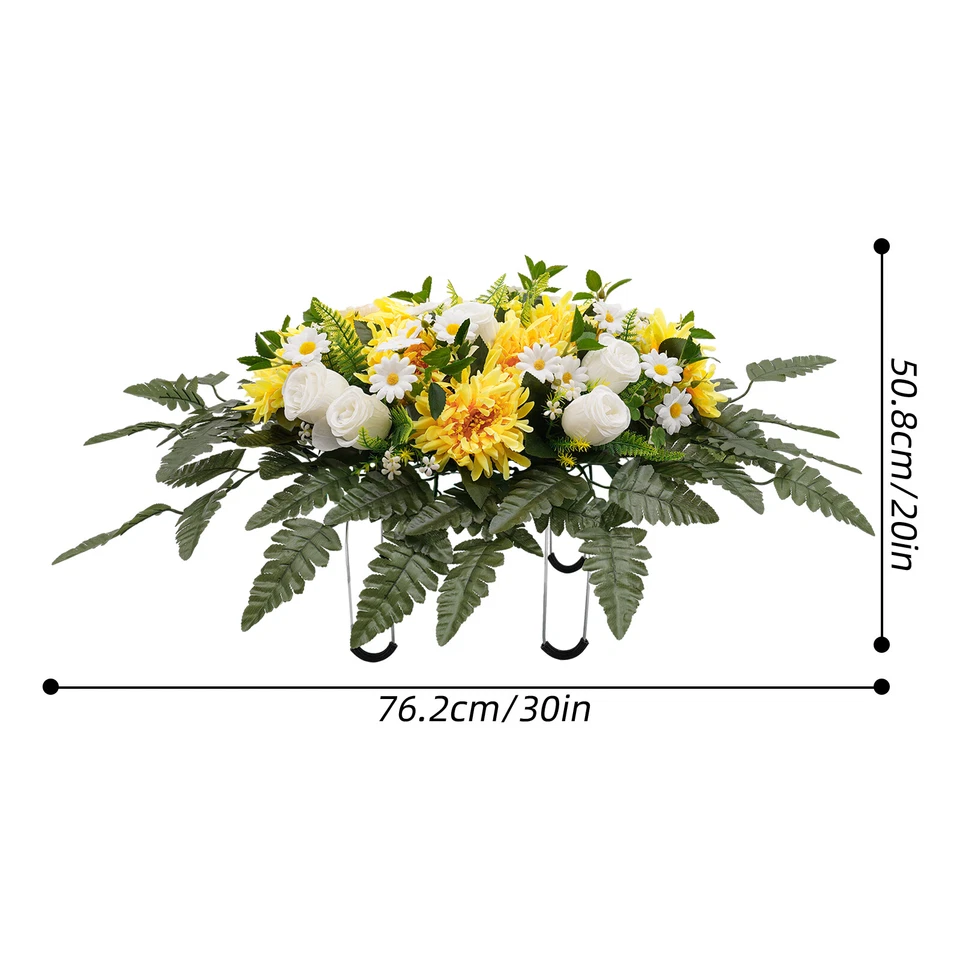 Ramo de crisantemo de flores de seda artificial hecho a mano de 30*20" Foto 2 de 4