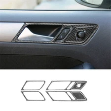 Carbon Fiber Interior Door Handle Cover Trim For Volkswagen Jetta Sedan Type A