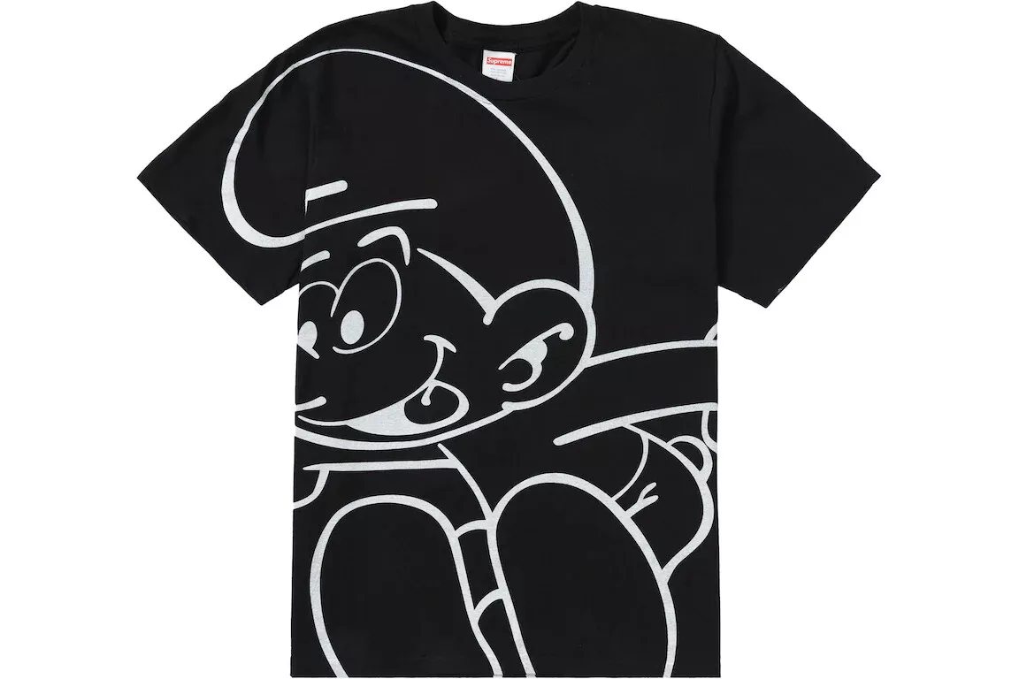 NEUF T shirt noir Supreme Schtroumpfs FW20 taille M moyen
