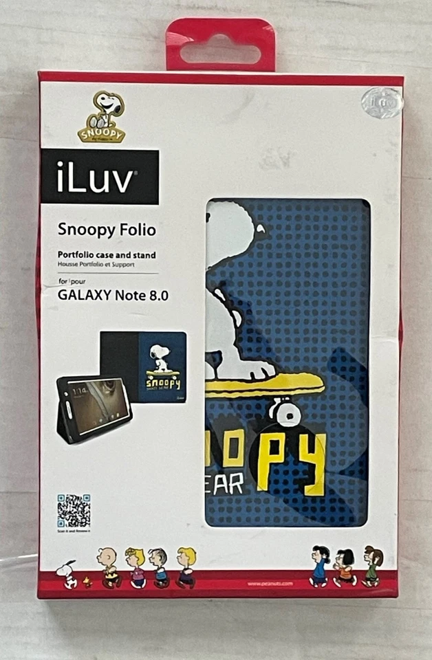 iLuv Snoopy Folio Portfolio case and stand for GALAXY Note 8.0 Blue  S81SNOFBL - Image 2 of 4