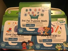 Leap Start Pre-K Game Lot: Pet Pals Math, STEM, First Day School Frog LeapStart