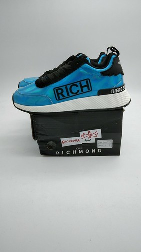 JOHN RICHMOND Scarpa Sneakers Donna Woman Celeste Fluo size 38 RIC001LZ - Picture 6 of 9