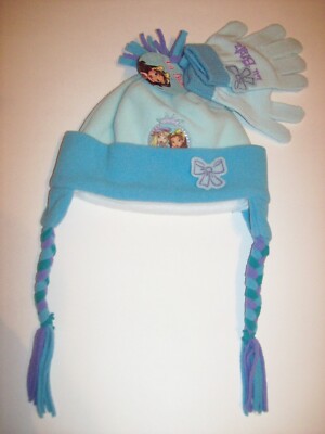 Lil Bratz Hat Glove Set 2pc Girls Cold Weather Blue Tassel Peruvian 4-6X  New