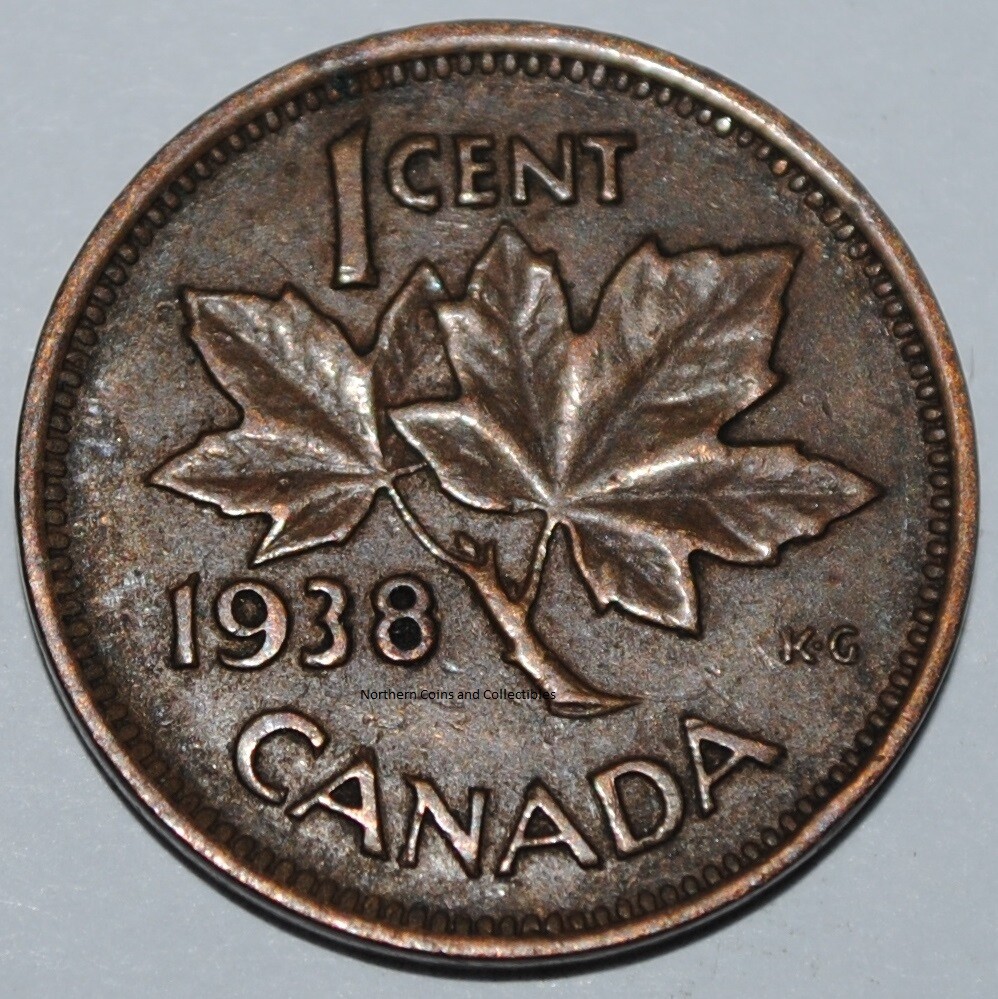 Canada 1938 1 Cent Copper Coin One Canadian Penny George VI | eBay