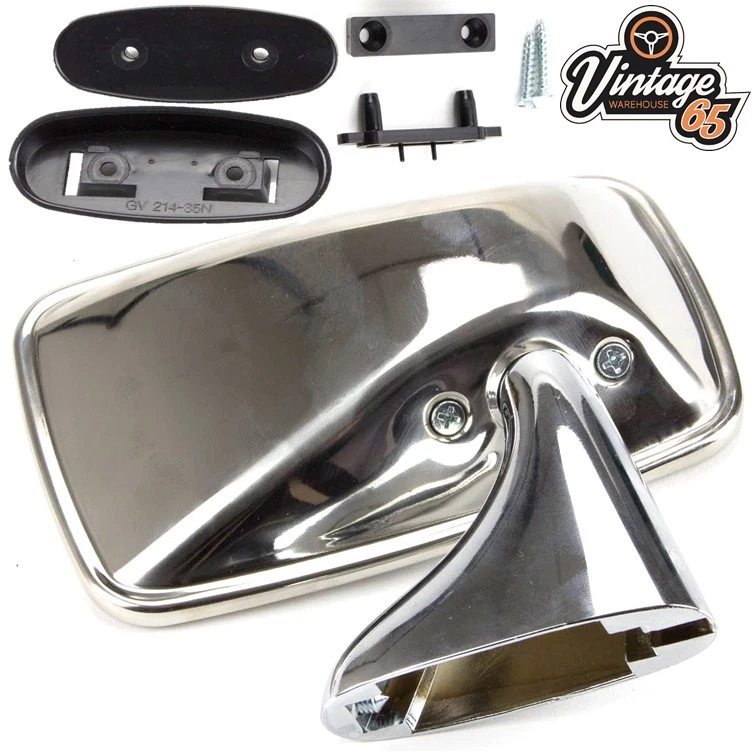 Specchietti Porta Auto Classica Cromati LH RH Per MG MGB Triumph Ford Mini Tex Style - Immagine 4 di 4
