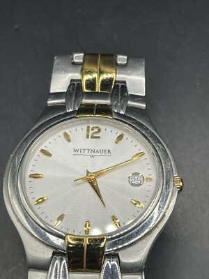 Wittnauer Watch Women 25mm Silver Gold Two Tone W date 6 