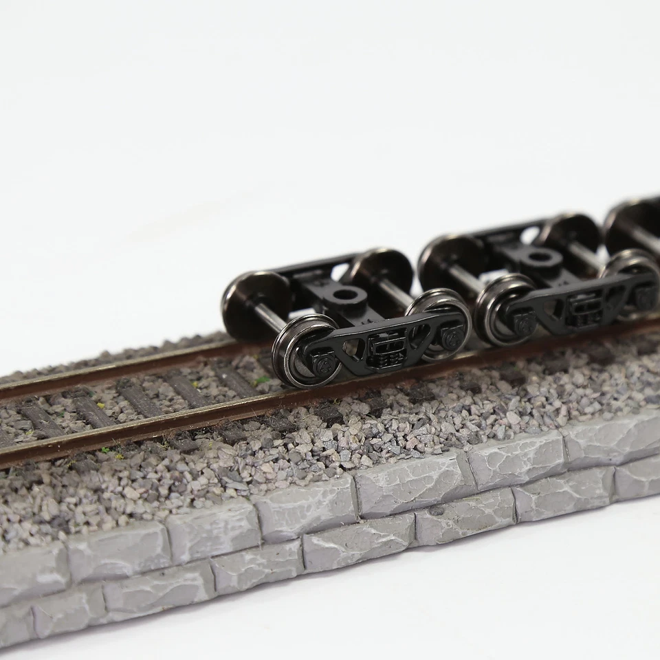 2pcs HO Scale 1:87 Roller Bearing Truck 33" Metal DC Wheelset 4-Springs - Image 3 of 4