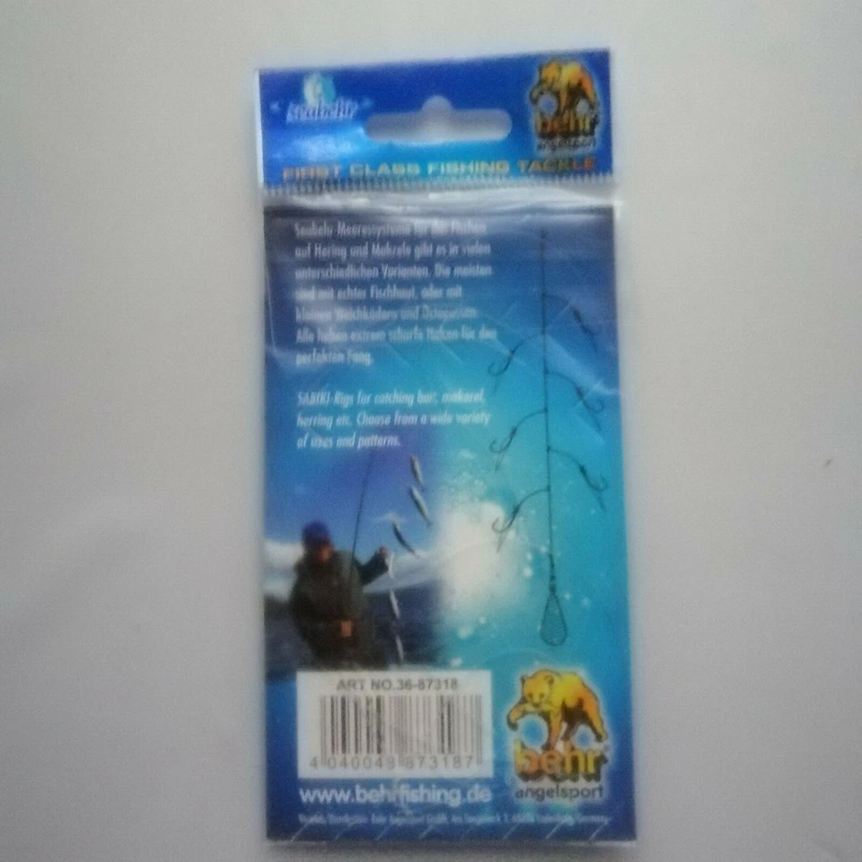 Heringspaternoster für Makrele und Hering mit Minifischchen GLO, Handgebunden  G - Bild 4 von 4