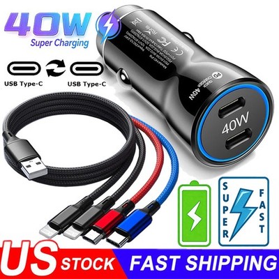 40W Super Fast Charging USB Type C Wall Charger For iPhone 17e 16 Pro Max 15 14 