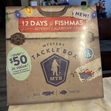 12 Days of Fishmas Holiday Fishing Advent BOX #1. NEW Mystery Tacklebox, SEALED
