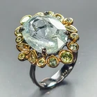 Handmade 11 ct+ Natural Aquamarine Ring 925 Sterling Silver Size 7 /R468658