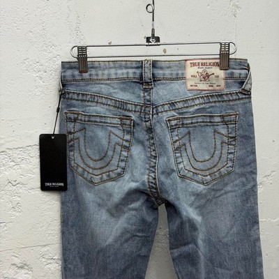 NEW Y2K True Religion Light WashJeans Becca Mid Rise Big T Bootcut.  Size 26