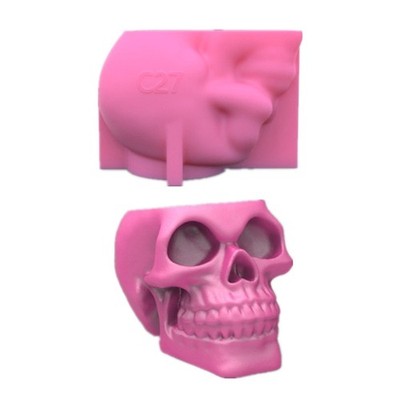 3D Skull Flowerpot Epoxy Resin Mold Plant Pot Concrete Silicone Mould